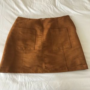 Faux-Suede Mini Skirt